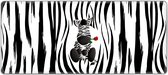 Muismat xxl gaming schattige zebra 90 x 40 cm - Sleevy - mousepad - Collectie 100+ designs