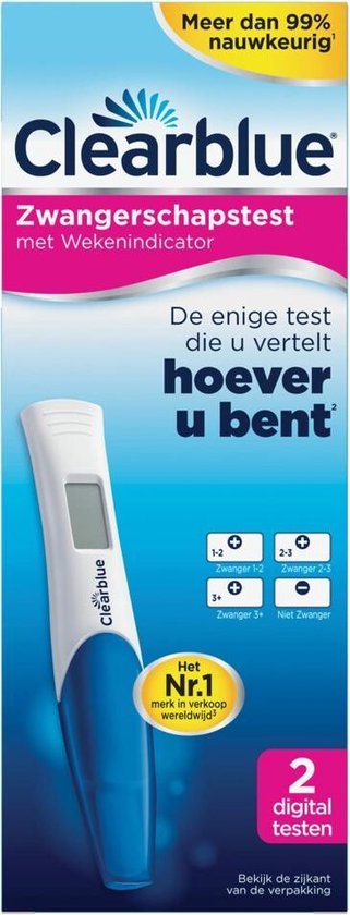 Clearblue Zwangerschapstest met Wekenindicator, set van 2 digitale testen