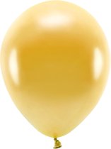 300x Goudkleurige ballonnen 26 cm eco/biologisch afbreekbaar - Milieuvriendelijke ballonnen