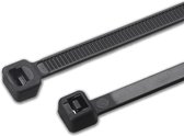 Set van 150 dikke tie wraps (kabelbinders zwart), 7.8x370 mm