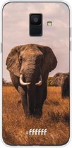 Samsung Galaxy A6 (2018) Hoesje Transparant TPU Case - Elephants #ffffff