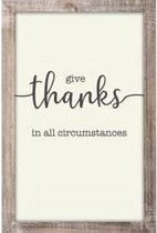 Houten bord 20x30cm - Give thanks