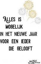 Kerstkaart - A6 - 10x15cm - Met envelop - Alles is in het nieuwe jaar mogelijk - Kerst en Nieuwjaar - Christelijke kaart - Majestic Ally - 12 stuks