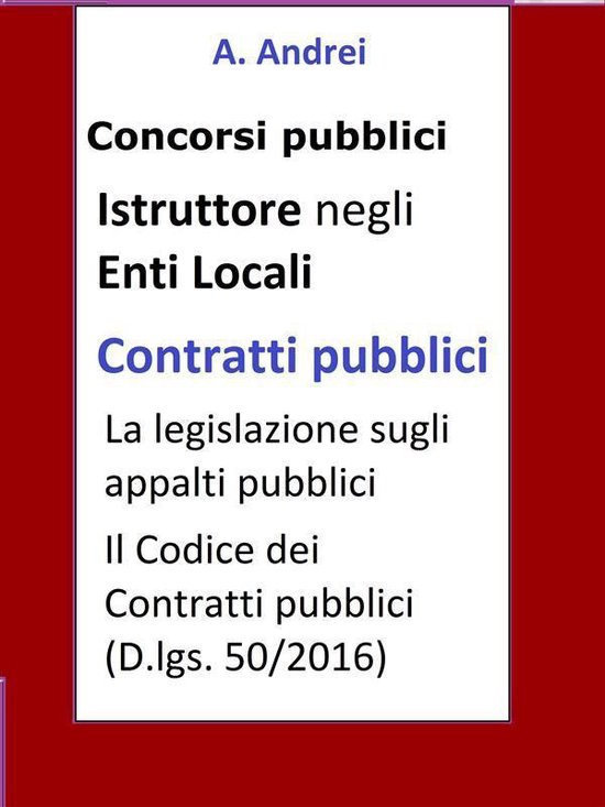 Contratti pubblici - Concorso Istruttore Enti Locali - cover