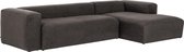 Kave Home - 3-zitsbank Blok donkergrijs met chaise longue rechts 330 cm