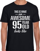 Awesome 95 year / 95 jaar cadeau t-shirt zwart heren L