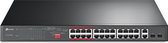 TP-LINK TL-SL1226P netwerk-switch Unmanaged Fast Ethernet (10/100) Grijs 1U Power over Ethernet (PoE)