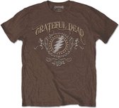 Grateful Dead Heren Tshirt -XL- Bolt Bruin