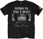 John Lennon Heren Tshirt -L- Listen Lady Zwart