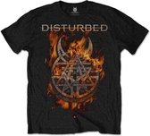 Disturbed - Burning Belief Heren T-shirt - 2XL - Zwart