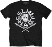 Eminem Heren Tshirt -M- Shady Mask Zwart