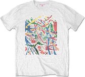 Pink Floyd - Pollock Prism Heren T-shirt - XL - Wit