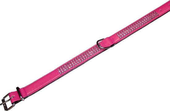 Nobby Velours Halsband – Fuchsia (Passion), 27 Cm (für 20-25 Cm Halsumfang), Veloursleder
