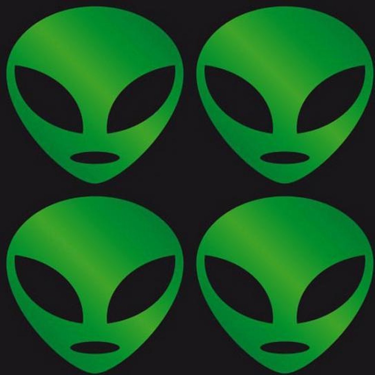 Halloween alien stickers reflecterend 4 stuks -  Fiets/helm/broodtrommel/kleding/tassen... | bol.com