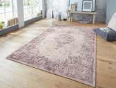 Vintage vloerkleed – Pleasure Roze/Zwart Vertou 200x290cm