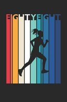 Running Notebook for 88 Year Old Women and Men - Vintage Running Journal - 88th Birthday Gift for Runner Diary