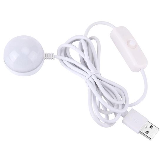 Lampe LED USB 2W avec magnétique, 5V 140-150Lumen 6LED (lumière blanche)