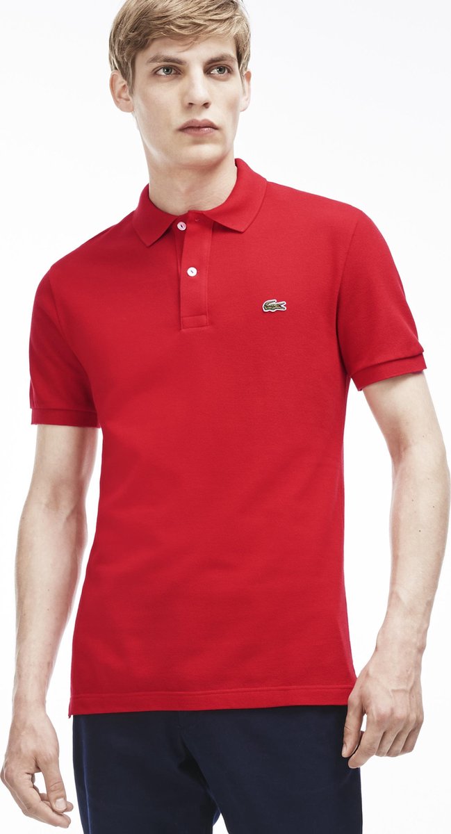 Lacoste Poloshirt Pique Slim-fit Heren Poloshirt 4XL Rood