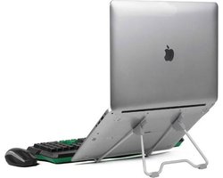 Universele Verstelbare & Opvouwbare Laptop Standaard Aluminium Stand - Zilver