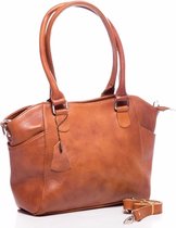 Luxe Tas - Echt Leer / Leder - 39x24x10 cm - Cognac - Dielay