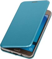 Slim Folio Case - Book Case Telefoonhoesje - Folio Flip Hoesje - Geschikt voor Samsung Galaxy A8 2018 - Blauw