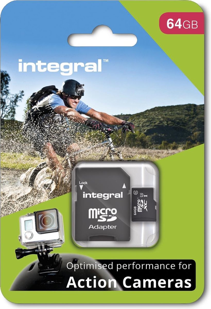 Integral Micro SDHC Geheugenkaart voor Action Cam Adapter Set |