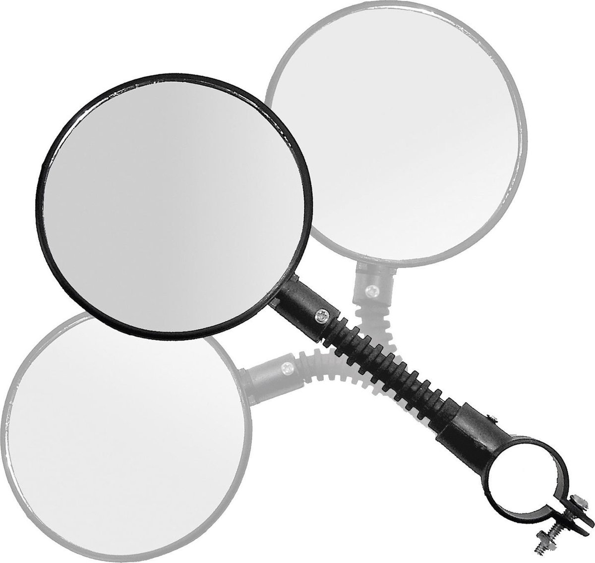 Fietsspiegel M-Wave 3D-verstelbaar Ø 84 mm met klem | bol.com