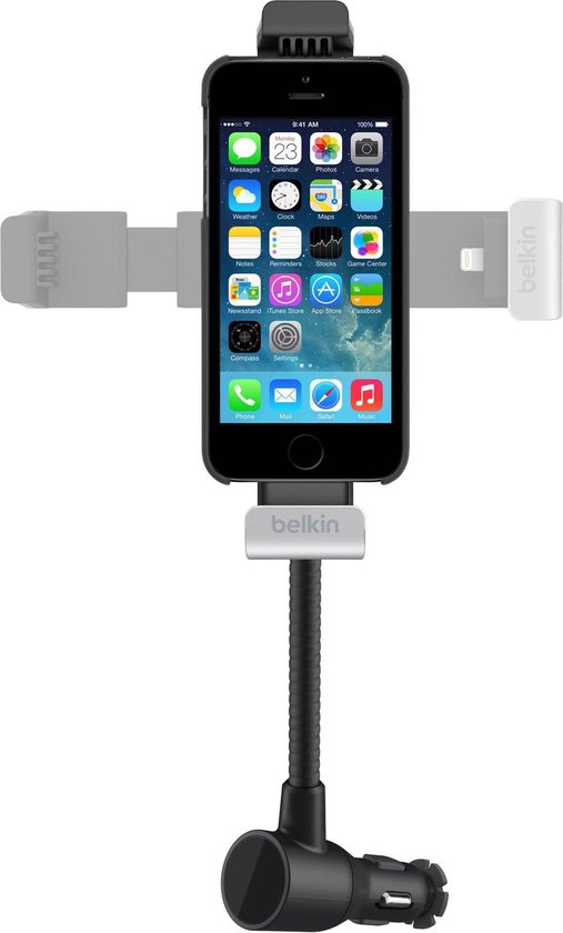 Westers nerveus worden Blaze Belkin Telefoonhouder - voor iPhone 5/5S - opladen en navigeren in de auto  | bol.com