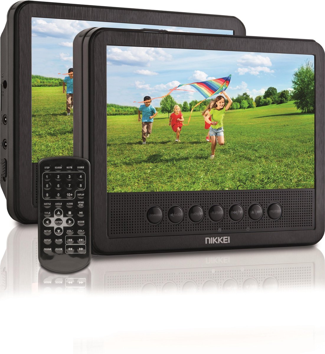 Nikkei NPD710T Portable DVD speler met 2 LCD-displays 7 inch | bol.com