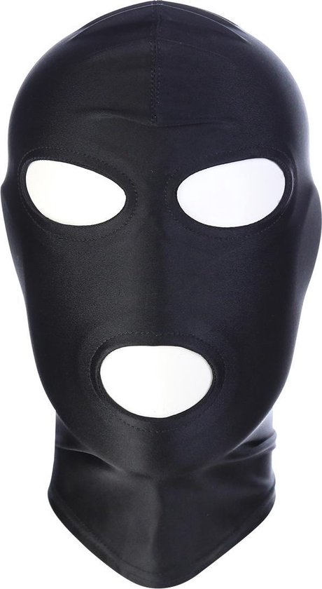 Banoch - Mask/3 hole Black - Spandex Masker - BDSM - Zwart