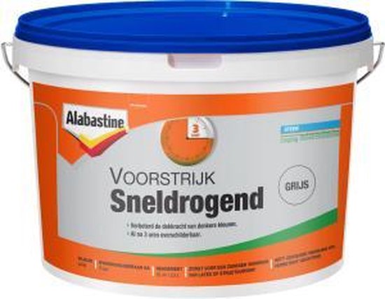 Foto: Alabastine voorstrijk sneldrogend grijs 2 5 liter