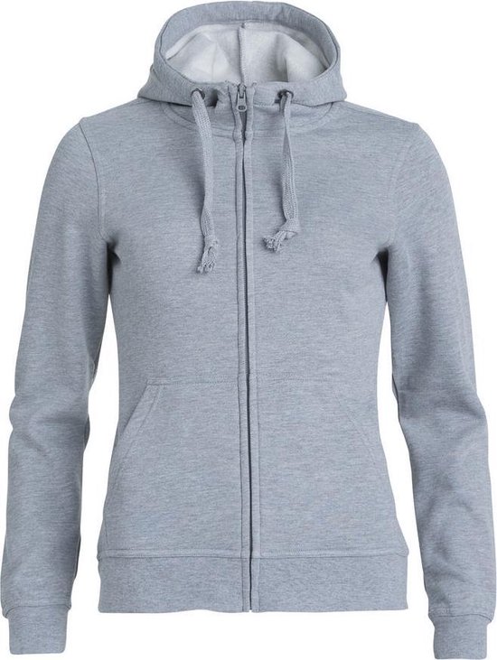 Basic hoody full zip ds grijsmelange m