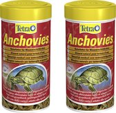 Tetra anchovies 250 ml gedroogde visjes voor schildpadden per 2 verpakkingen