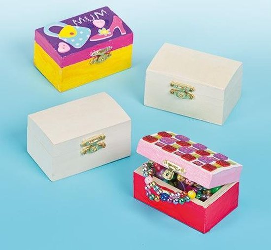 Kleine houten schatkisten - maak je eigen - creatieve knutselmateriaal voor kinderen... bol.com