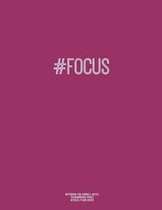 Notebook for Cornell Notes, 120 Numbered Pages, #FOCUS, Plum Cover