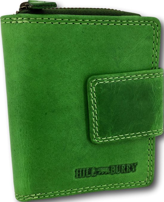 HillBurry - VL777012 - 5026 - groen - portemonnee - leder