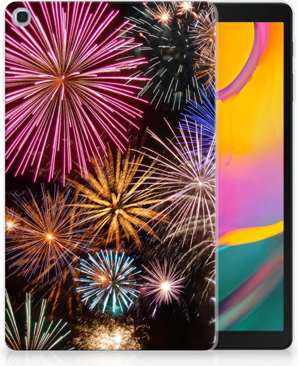 Samsung Galaxy Tab A 10.1 (2019) Leuke Siliconen Hoes Vuurwerk