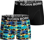 Bjorn Borg Sunset jongens boxershorts - 2pack - zwart / multi - maat 170