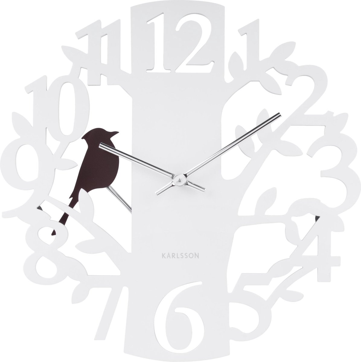 veelbelovend Vooruit tekort Wall clock Woodpecker MDF white | bol.com