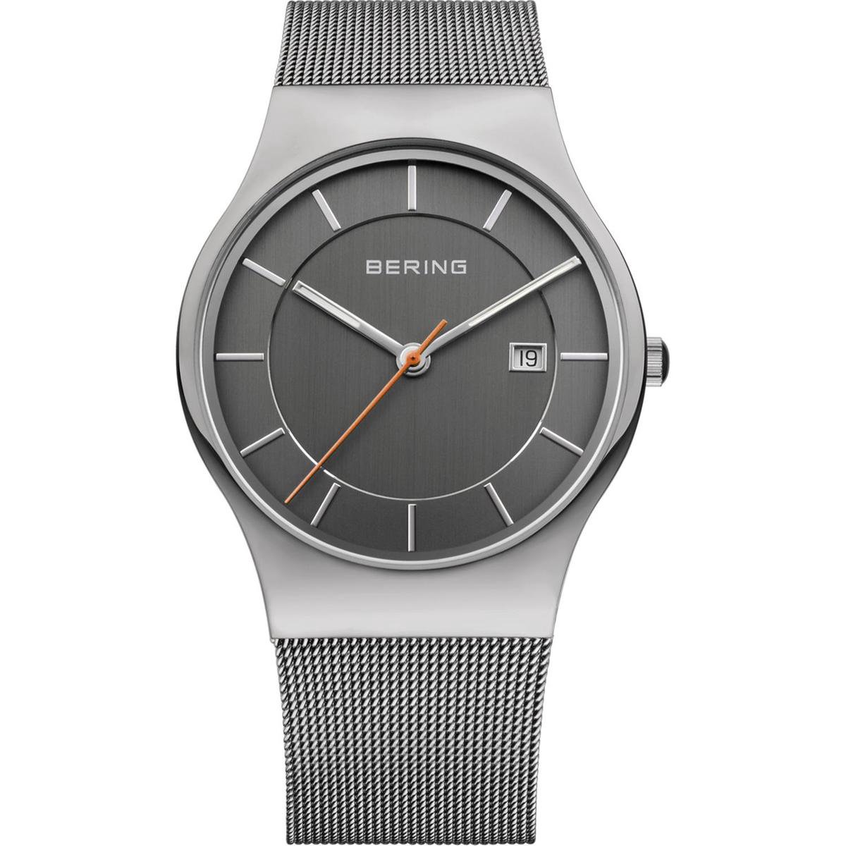 BERING 11938-007 - Horloge - Staal - Grijs - 38 mm