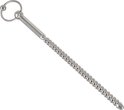 Sextreme – Urethrale Stimulatie Dilator met Ribbels en Eikel Ring met Plug Bal - 27,7 cm – Zilver