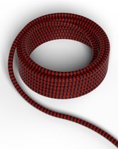 Calex Textielsnoer 2-aderig rood/zwart 3 meter