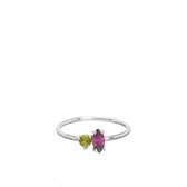 Les Soeurs Chloe Vintage Duo Ring Zilver - Maat 56