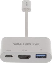 Valueline USB-C naar HDMI, USB-A en USB-C adapter - 0,15 meter