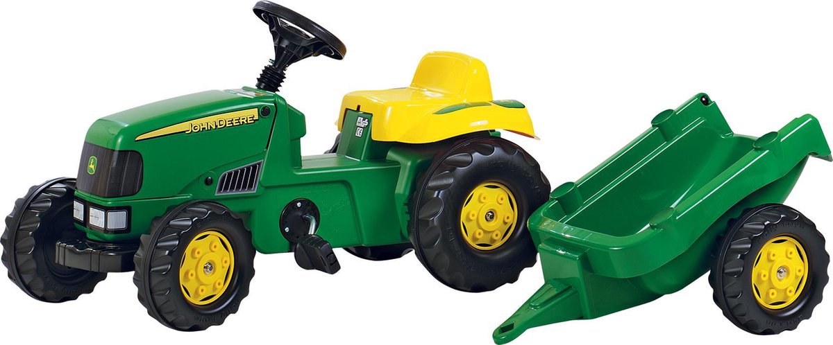 Automatisch duizelig Onderzoek Rolly Toys Tractor - John Deere Met Aanhanger | bol.com