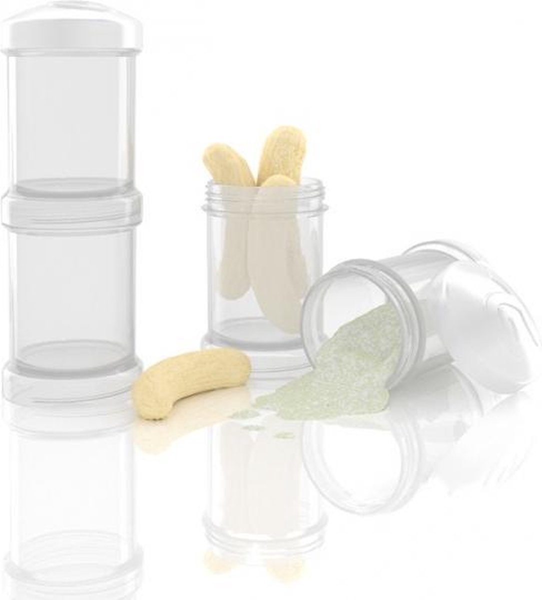 Goedkoopste Twistshake container 2x 100ml - white