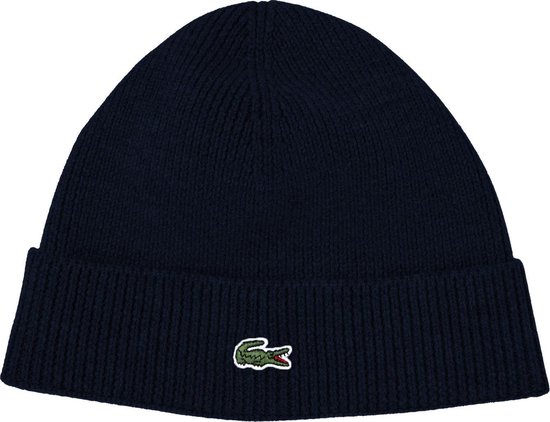 Lacoste Knitted - Muts - Volwassenen - Unisex - One size - Blauw | bol.com
