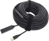 Value 12.99.1111 USB-kabel 30 m USB 2.0 USB A Zwart