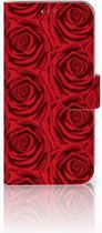 Geschikt voor Samsung Galaxy A40 Hoesje Rood Rose