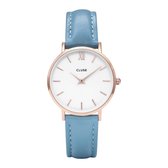 CLUSE Minuit Rose Gold/Retro Blue 33mm Horloge CL30046